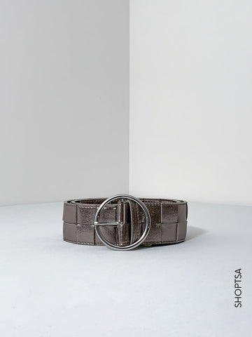 High round buckle belt