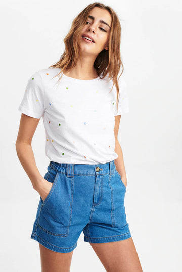 Cotton t-shirt 701522 white - NÜMPH