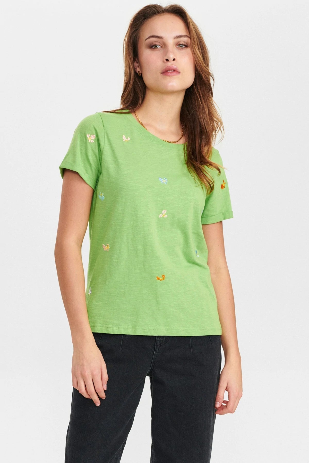 T-shirt cotone 701523 verde - NÜMPH - Numph - shopTSa