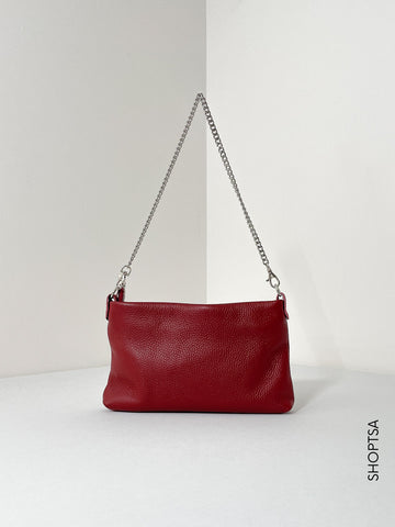 Borsa pochette in pelle