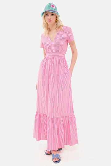 Fuchsia striped dress - Face To Face Style