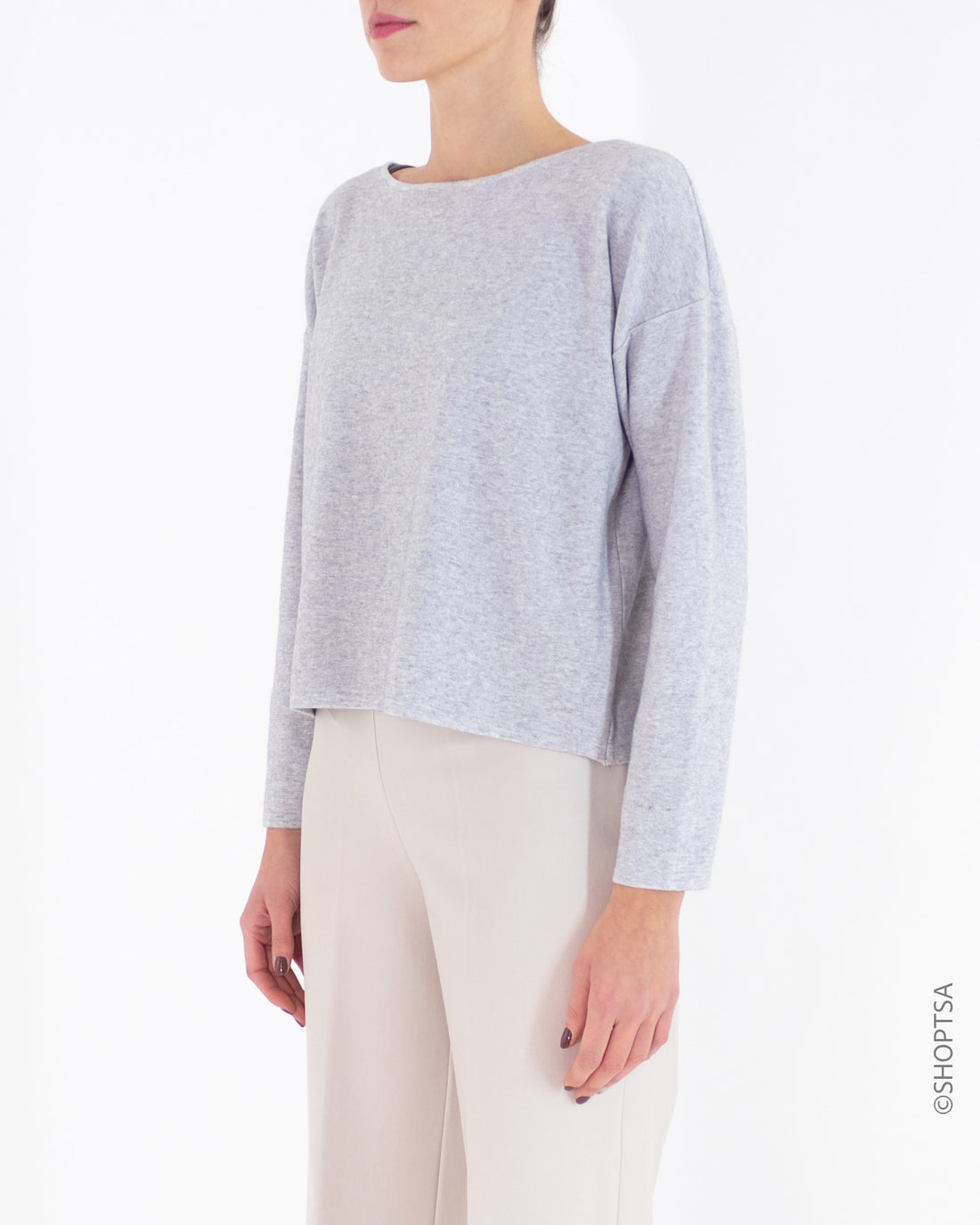 Gray viscose sweater - ViCOLO